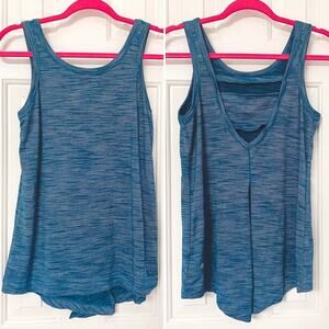 C9 CHAMPION • Blue Stripe Open Back Athletic Workout Tank Top
